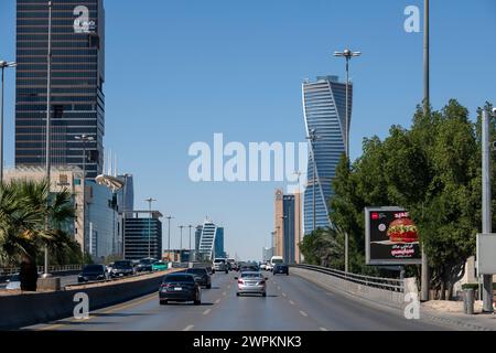 King Abdullah Fahd Road - les monuments les plus importants de Riyad Banque D'Images