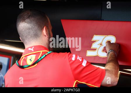 Djeddah, Arabie Saoudite. 08 mars 2024. Oliver Bearman (GBR) pilote de réserve - en remplacement de l'Unwell Carlos Sainz Jr (ESP) Ferrari. 08.03.2024. Championnat du monde de formule 1, Rd 2, Grand Prix d'Arabie saoudite, Djeddah, Arabie saoudite, Journée des qualifications. Le crédit photo devrait se lire : XPB/Alamy Live News. Banque D'Images