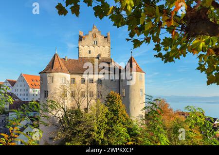 Vieux château, Meersburg, Lac de Constance (Bodensee), haute-Souabe, Bade-Wurtemberg, Allemagne, Europe Banque D'Images