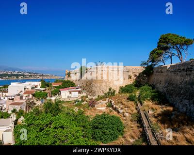 Château vénitien de Fortezza, ville de Réthymnon, région de Réthymnon, Crète, Îles grecques, Grèce, Europe Banque D'Images