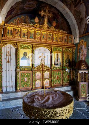 Saint Jean Baptiste Sainte Chapelle orthodoxe de thym, intérieur, île de Kos, Dodécanèse, îles grecques, Grèce, Europe Banque D'Images
