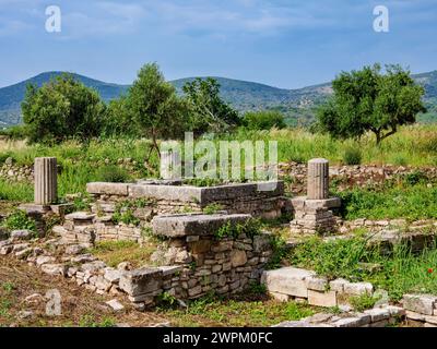 Heraion of Samos, site du patrimoine mondial de l'UNESCO, Ireo, île de Samos, Nord de la mer Égée, îles grecques, Grèce, Europe Banque D'Images