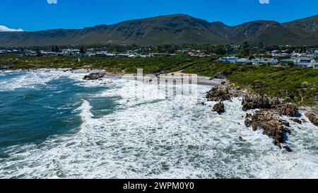 Aerial of Hermanus, Western Cape Province, Afrique du Sud, Afrique Copyright : MichaelxRunkel 1184-9987 Banque D'Images