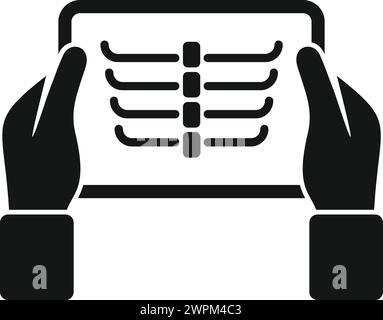 Icône d'image radiographique thoracique vecteur simple. Médecin de santé. Examen hospitalier Illustration de Vecteur