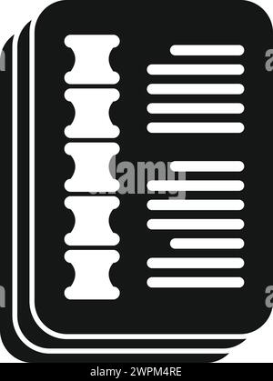 Icône d'image radiographique du rachis vecteur simple. Personne responsable de la machine clinique. Faisceau thorax Illustration de Vecteur