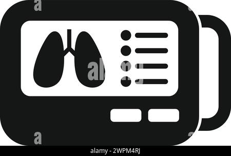 Icône de machine d'image X vecteur simple. Examen des poumons. La santé des soins cliniques Illustration de Vecteur