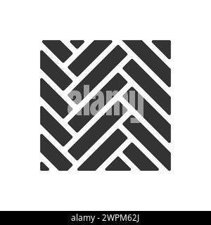 icône de glyphe de parquet isolé Illustration de Vecteur