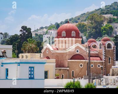 Église d'Agia Marina, Île de Leros, Dodécanèse, Îles grecques, Grèce, Europe Copyright : KarolxKozlowski 1245-3217 Banque D'Images