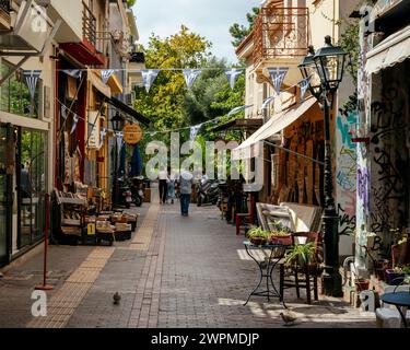 Scène de rue piétonne, Athènes, Attique, Grèce, Europe Copyright : BenxPipe 848-2784 Banque D'Images