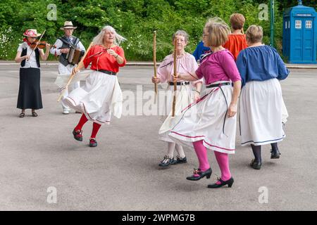 Jetez le vieux Morris au musée Crich tramway Banque D'Images