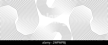 Abstrait ondulant des cercles noirs circulant lignes de fond de technologie. concept de technologie de forme géométrique brillante de lignes brillantes pour bannière, site web, en-tête Illustration de Vecteur