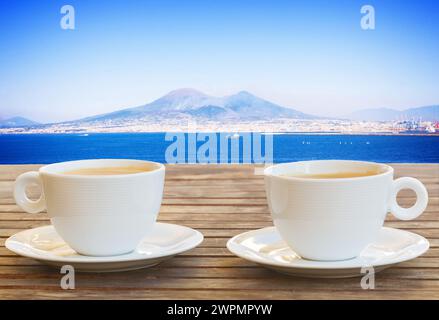 Café pour deux à Naples Banque D'Images