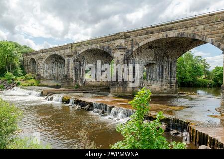 Le viaduc d'Alston Arches à Tyne, au Royaume-Uni, témoigne de l'artisanat et de l'endurance de l'architecture ancienne. Banque D'Images