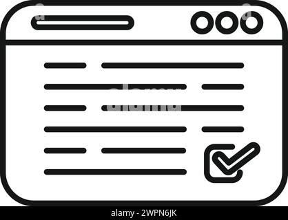 Vecteur de contour d'icône de connexion de périphérique en ligne. Inscription d'un nouveau membre. Connexion Internet en ligne Illustration de Vecteur