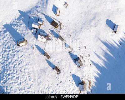 Pokljuka est un plateau alpin du nord-ouest de la Slovénie. Il est situé dans le parc national du Triglav dans les Alpes juliennes à environ 1300 m d'altitude. Banque D'Images