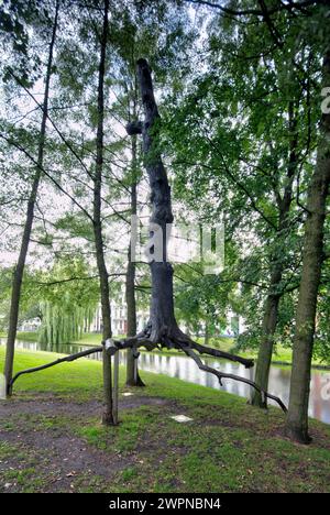 Sculpture route, Westersingel, espace vert, quartier de la ville, espace vert, vue sur la maison, architecture, vue sur la ville, Rotterdam, pays-Bas, Banque D'Images