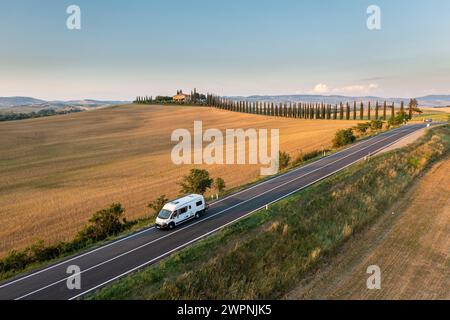 Toscane avec le camping-car Banque D'Images