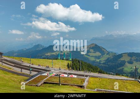 Vue de la station de montagne Rigi-Kulm à Rigi Scheidegg, lac de Lucerne, canton de Lucerne, Suisse Banque D'Images