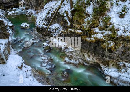 Gorge Breitachklamm en hiver, Oberstdorf, Allgäu, Bavière, Allemagne Banque D'Images