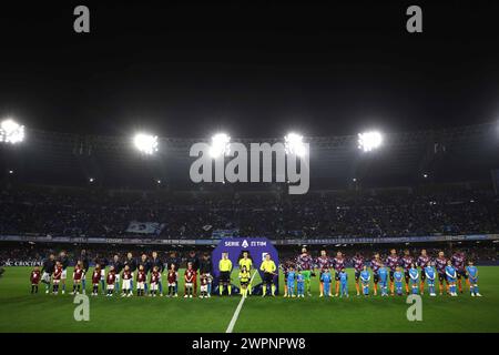 Napoli, Italie. 08 mars 2024. Alignez Serie A match de football entre Naples et Turin au stade Diego Armando Maradona à Naples, dans le nord-ouest de l'Italie - samedi 08 mars 2024. Sport - Soccer . (Photo de Alessandro Garofalo/Lapresse) crédit : LaPresse/Alamy Live News Banque D'Images