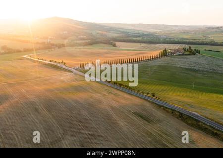 Toscane, camping-car Road trip Banque D'Images