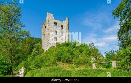 Bösingen - Herrenzimmern, Herrenzimmern château ruines, un château des barons plus tard comtes de Zimmern. Banque D'Images