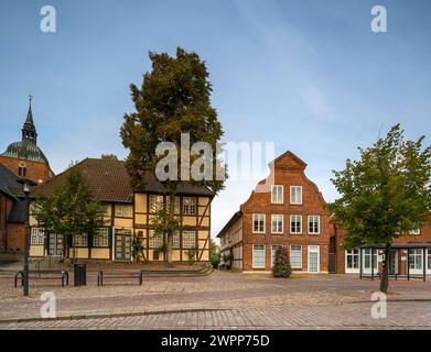 Vieille ville de Burg sur l'île de Fehmarn, Schleswig-Holstein, Allemagne Banque D'Images