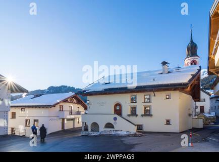 Fiss, église Fiss à Serfaus-Fiss-Ladis, Tyrol, Autriche Banque D'Images