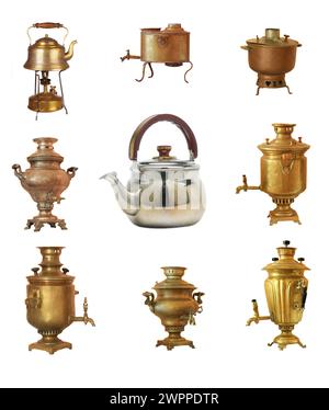 samovar sur fond blanc Banque D'Images