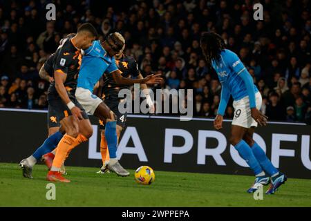 Naples, Campanie, Italie. 8 mars 2024. Victor Osimhen de Napoli pendant le match de Serie A SSC Napoli - Torino FC Stadio Maradona le 8 mars 2024 à Naples, Italie. (Crédit image : © Ciro de Luca/ZUMA Press Wire) USAGE ÉDITORIAL SEULEMENT! Non destiné à UN USAGE commercial ! Banque D'Images