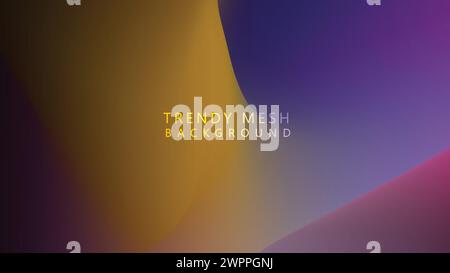 fond tendance de bannière web de maille abstraite. illustration vectorielle de bannière abstraite dégradé holographique souple pour l'en-tête, la page de destination et l'affiche Illustration de Vecteur