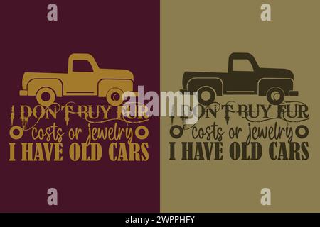 T-shirt d'amoureux de voiture, voiture classique, chemise de voiture personnalisée, voitures, personnalisé, cadeau pour papa, chemise de promesse, cadeau pour amoureux de voiture, cadeau drôle d'amoureux de voiture Illustration de Vecteur