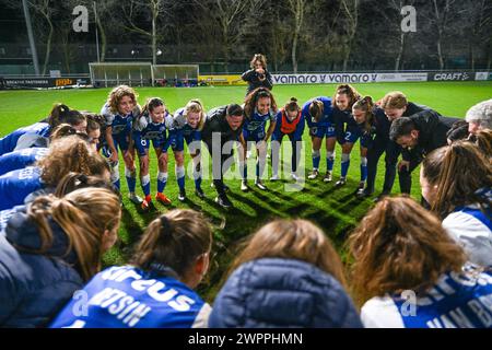 Gand, Belgique. 08 mars 2024. L'entraîneur adjoint Angelo Gaytant de AA Gent Ladies et de l'équipe Gent photographié après un match de football féminin entre AA Gent Ladies et Club Brugge YLA le 18ème jour de la saison 2023 - 2024 de la Super League belge Lotto Womens, le vendredi 8 mars 2024 à Gent, BELGIQUE . Crédit : Sportpix/Alamy Live News Banque D'Images
