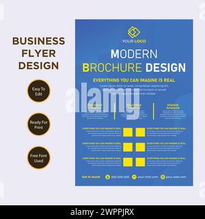 Conception de modèle de circulaire d'entreprise. Modèle de conception vectorielle pour brochure, rapport annuel, Magazine, affiche, présentation d'entreprise, prospectus, couverture Illustration de Vecteur