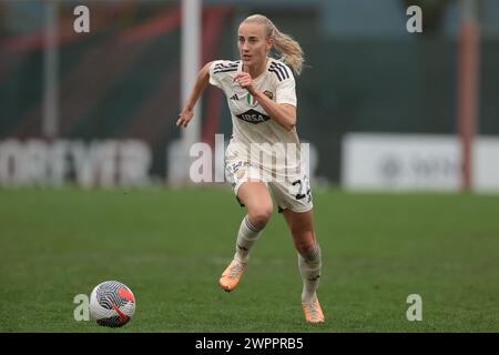 Milan, Italie. 3 mars 2024. Anja Sostenvold de L'AS Roma lors de la demi-finale de la Coppa Italia Femminile - 1ère manche - match au Vismara PUMA House of Football, Milan. Le crédit photo devrait se lire : Jonathan Moscrop/Sportimage crédit : Sportimage Ltd/Alamy Live News Banque D'Images