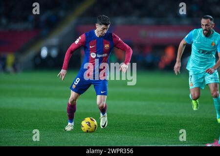 Barcelone, ESP. 08 mars 2024. FC BARCELONE VS RCD MALLORCA. 07 mars 2024 lors du match entre le FC Barcelone et Getafe CF correspondant à la vingt-huit journée de la Liga EA Sports au stade Olimpic Lluis Companys de Montjuïc à Barcelone, Espagne. Crédit : Rosdemora/Alamy Live News Banque D'Images