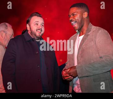 Austin, États-Unis . 08 mars 2024. John Bradley et Jovan Adepo assistent à la promotion SXSW de 3 Body Problem le 8 mars 2024 à Austin, Texas. (Photo de Stephanie Tacy/Sipa USA) crédit : Sipa USA/Alamy Live News Banque D'Images