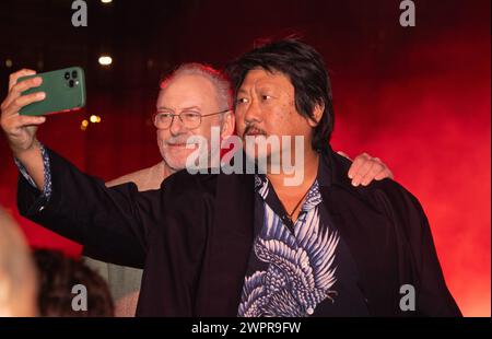 Austin, États-Unis . 08 mars 2024. Liam Cunningham et Benedict Woo assistent à la promotion SXSW de 3 Body Problem le 8 mars 2024 à Austin, Texas. (Photo de Stephanie Tacy/Sipa USA) crédit : Sipa USA/Alamy Live News Banque D'Images