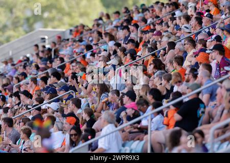 Brisbane, Australie, 9 mars 2024 : les fans de Brisbane lors du match de Liberty A League entre Brisbane Roar et Central Coast Mariners FC au Ballymore Stadium (Promediapix/SPP) crédit : SPP Sport Press photo. /Alamy Live News Banque D'Images