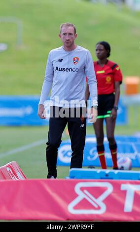 Brisbane, Australie, 9 mars 2024 : Alex Smith (entraîneur de Brisbane) lors du match de Liberty A League entre Brisbane Roar et Central Coast Mariners FC au Ballymore Stadium (Promediapix/SPP) crédit : SPP Sport Press photo. /Alamy Live News Banque D'Images