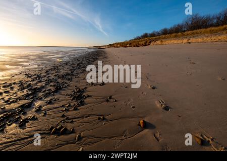 Plage de sable près de Hornum, Sylt Banque D'Images