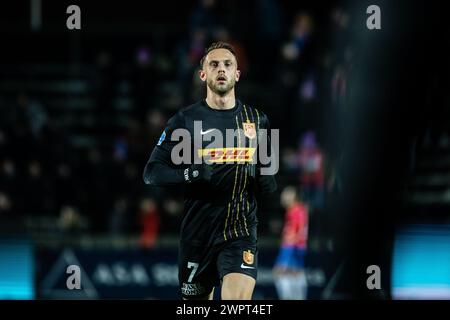 Hvidovre, Danemark. 08 mars 2024. Marcus Ingvartsen (7) du FC Nordsjaelland vu lors du match de 3F Superliga entre Hvidovre IF et FC Nordsjaelland à la Pro ventilation Arena de Hvidovre. (Crédit photo : Gonzales photo/Alamy Live News Banque D'Images