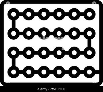 Vecteur de contour d'icône de pack de contraception orale. Plaquette thermoformée de médicaments contraceptifs. Évitez les grossesses féminines Illustration de Vecteur