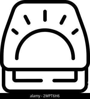 Vecteur de contour d'icône de lampe de nuit. Lampe de veilleuse. Éclairage de nuit Illustration de Vecteur