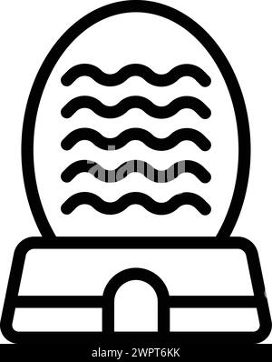 Vecteur de contour d'icône de lumière nocturne. Dispositif lumineux pour chambre à coucher. Veilleuse de chevet Illustration de Vecteur