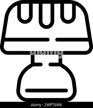 Vecteur de contour d'icône de lampe de chevet. Projecteur lumineux. Illuminateur confortable pour dormir Illustration de Vecteur