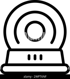 Vecteur de contour d'icône de lampe de soirée. Lanterne de chevet. Veilleuse lumineuse Illustration de Vecteur