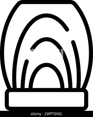 Vecteur de contour d'icône de lampe de lueur faible. Lanterne de relaxation nocturne. Veilleuse nocturne Illustration de Vecteur