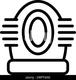 Vecteur de contour d'icône de lueur nocturne. Veilleuse confortable. ECLAIRAGE confortable pour le coucher Illustration de Vecteur