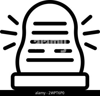 Vecteur de contour d'icône de lampe de faible luminosité. Atmosphère de repos. Veilleuse pour chambre de lit Illustration de Vecteur